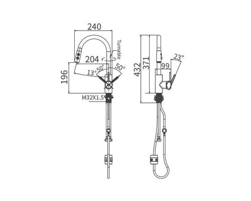 Смеситель для кухни Arrow AG4506 цвет Хром