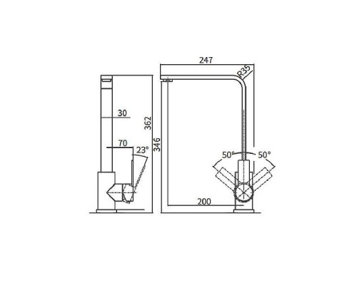 Смеситель для кухни Arrow AG4521SS цвет Сталь