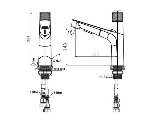 Смеситель для кухни Arrow AMP11868ACCP цвет Хром