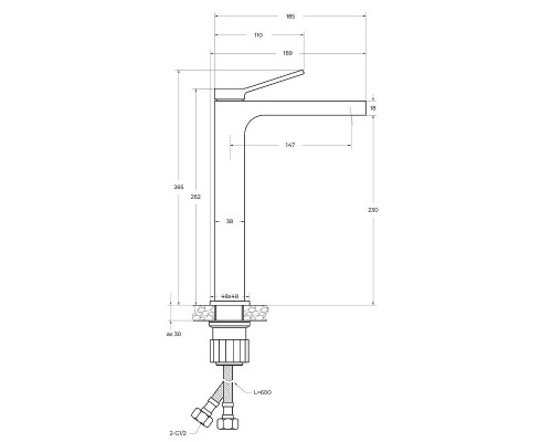Смеситель для раковины BelBagno Albano ALBANO-LMC-CRM-W0 Хром