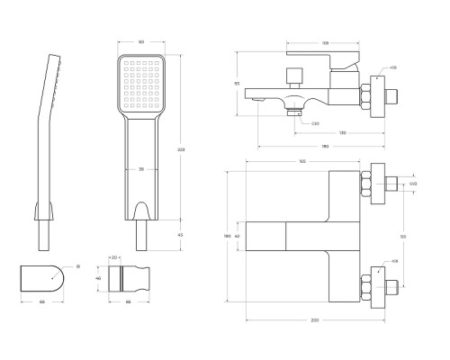 Смеситель для ванны BelBagno Romana ROM-VASM-CRM цвет Хром