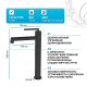 Смеситель для раковины BelBagno Acqua ACQUA-LMC-NERO Черный матовый