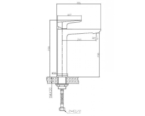 Смеситель для раковины BelBagno Ancona ANCONA-LMC-CRM Хром