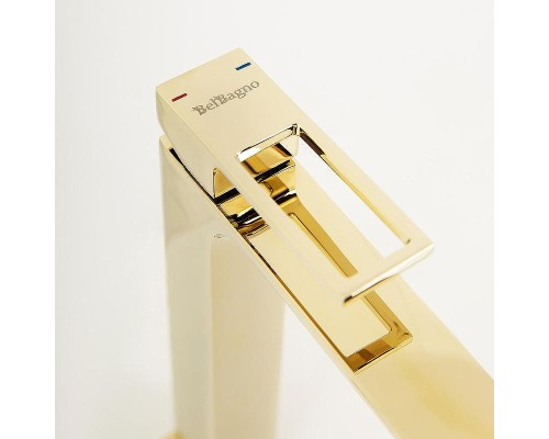 Смеситель для раковины BelBagno Luce LUC-LMC-ORO-W0 Золото