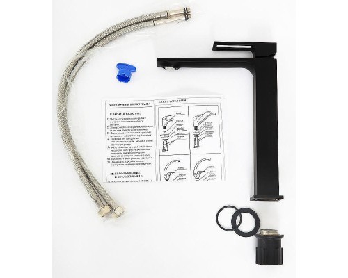 Смеситель для раковины BelBagno Luce LUC-LMC-NERO-W0 Черный матовый