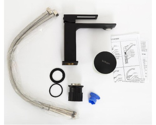 Смеситель для раковины BelBagno Luce LUC-LVM-NERO Черный матовый