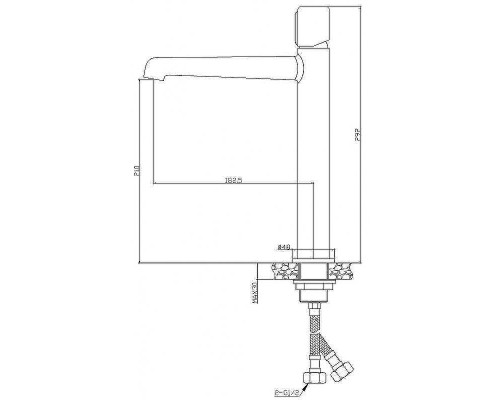 Смеситель для раковины BelBagno Uno UNO-LMC-CRM Хром