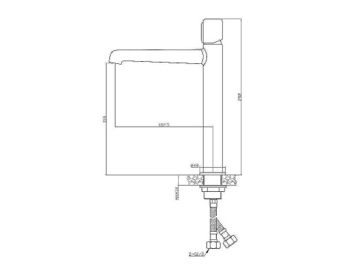 Смеситель для раковины BelBagno Uno UNO-LMC-ORO-W0 Золото
