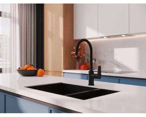 Смеситель для кухни Cersanit Moduo 68230 Черный матовый