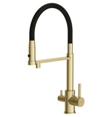 Смеситель для кухни Cersanit Zen 68251 Золото Черный