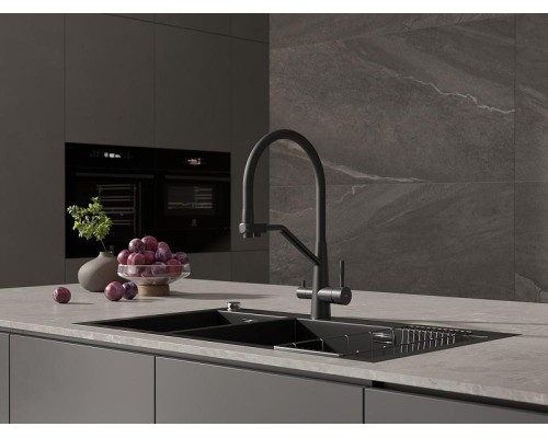 Смеситель для кухни Cersanit Vivo 68218 Черный матовый