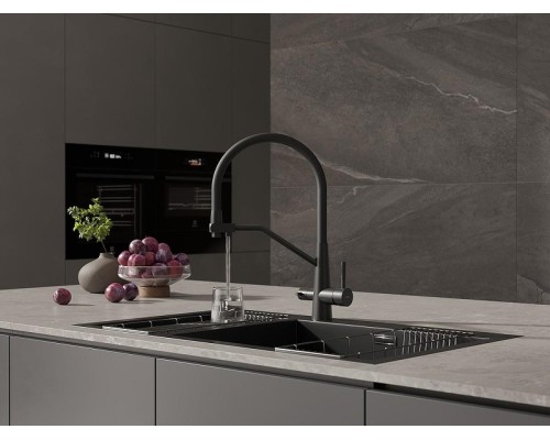 Смеситель для кухни Cersanit Vivo 68218 Черный матовый