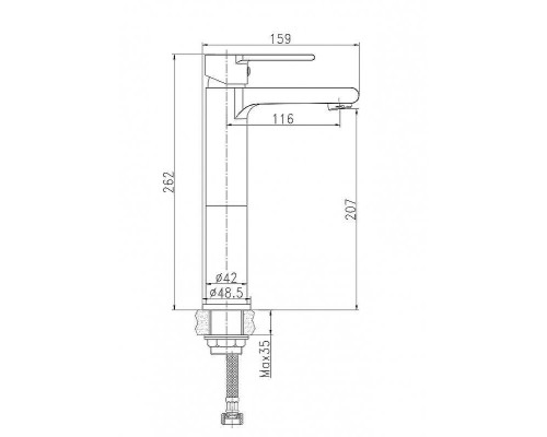 Смеситель для раковины Cersanit Brasko 63024 Хром