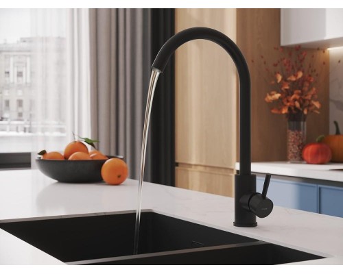 Смеситель для кухни Cersanit Como 68243 Черный матовый