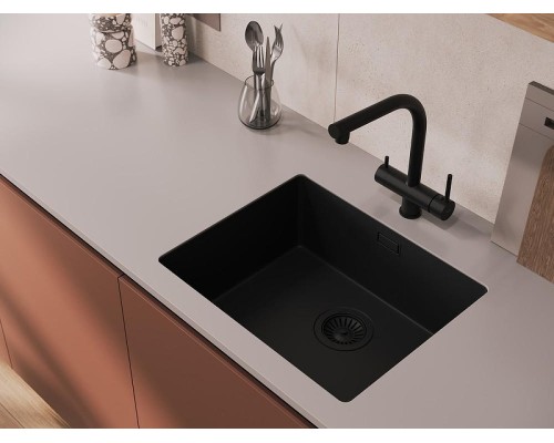 Смеситель для кухни Cersanit Crea 68223 Черный матовый