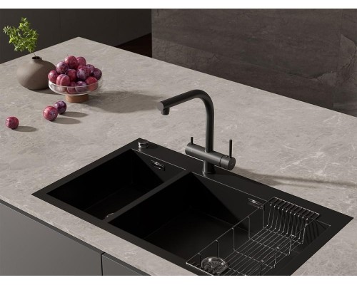 Смеситель для кухни Cersanit Crea 68223 Черный матовый