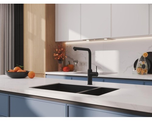 Смеситель для кухни Cersanit Flavis 68240 Черный матовый