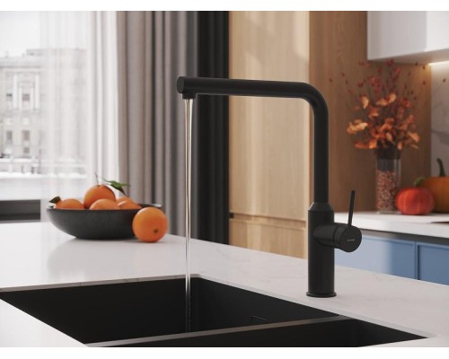Смеситель для кухни Cersanit Flavis 68240 Черный матовый