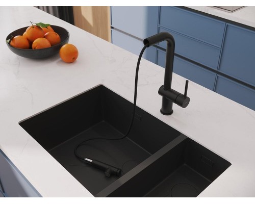 Смеситель для кухни Cersanit Flavis 68237 Черный матовый