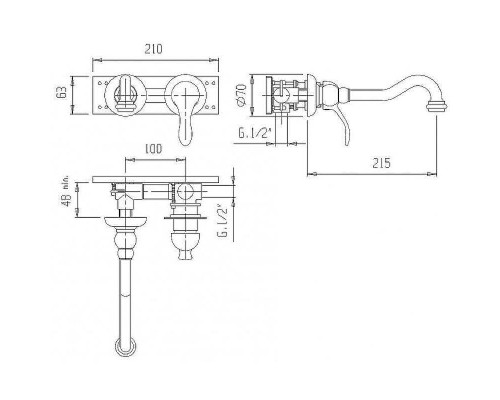 Смеситель для раковины Cezares Elite ELITE-BLS1-01-Nc Хром