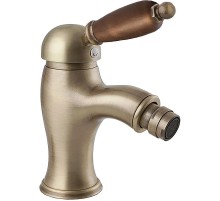 Смеситель для биде Cezares Elite BSM1 ручка металл Бронза/орех