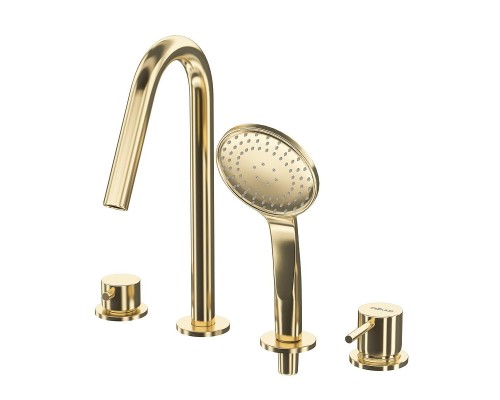 Смеситель на борт ванны Cezares Leaf LEAF-BVDM4-L-SR цвет Sunrise