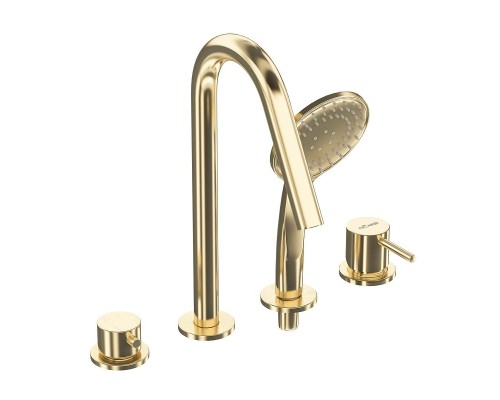 Смеситель на борт ванны Cezares Leaf LEAF-BVDM4-L-SR цвет Sunrise