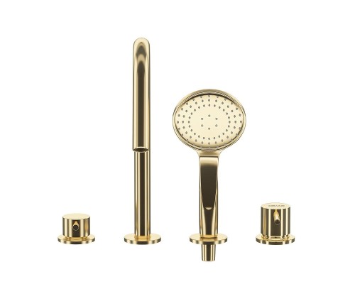 Смеситель на борт ванны Cezares Leaf LEAF-BVDM4-L-SR цвет Sunrise