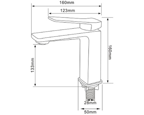 Смеситель для раковины Comforty FC071A-CKBT 00-00006495 Белый