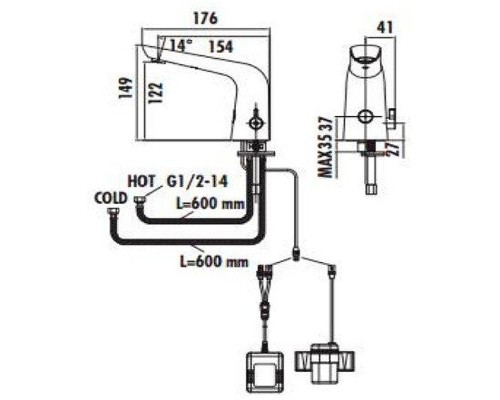 Смеситель для раковины Creavit ES2570 Хром