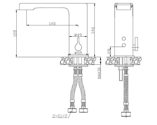 Cмеситель для раковины Creavit ES2410 цвет Хром