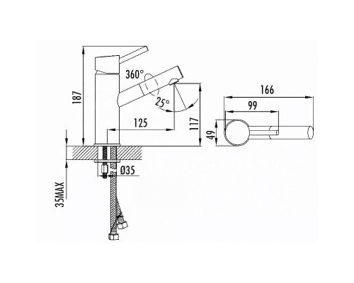 Смеситель для раковины Creavit Ducky FC1198Y Желтый