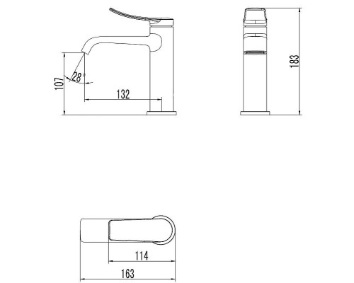 Cмеситель для раковины Creavit Lua LU1500 цвет Хром