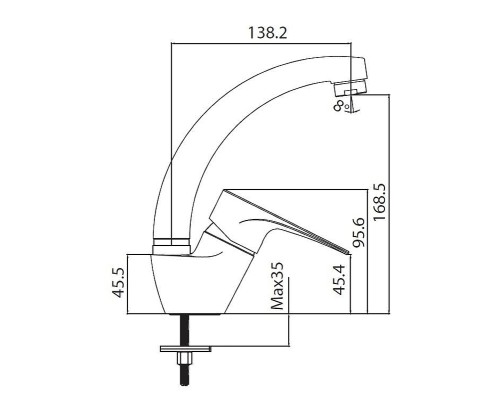 Cмеситель для кухни Creavit Vega VG1508 цвет Хром