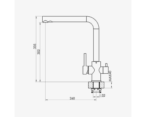 Смеситель для кухни Dr. Gans Акцент 339.06h.2123.405 цвет Терра