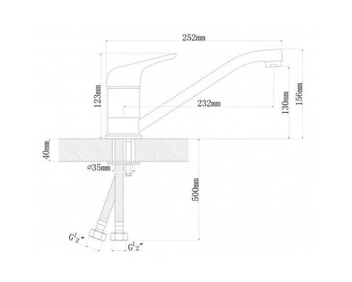 Смеситель для кухни Dr. Gans Нота 319.01l.1123.408 цвет Серый