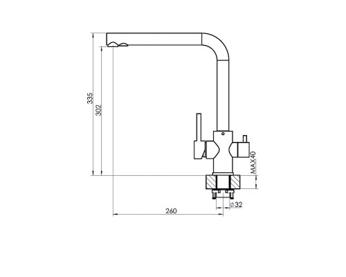 Смеситель для кухни Florentina Альдо 333.40H.2123.306 цвет Капучино
