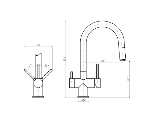 Смеситель для кухни Florentina Маэстро 337.03Н.2123.307 цвет Серый шелк
