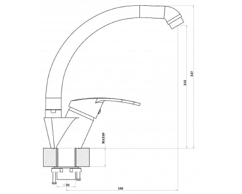 Смеситель для кухни Florentina Мира 313.38H.1123.105 цвет Коричневый