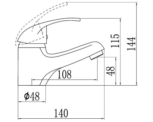Смеситель для раковины Fmark FM1003 цвет Хром