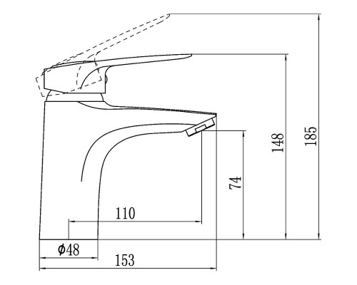 Смеситель для раковины Fmark FM1004 цвет Хром