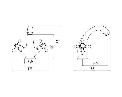 Смеситель для раковины Fmark FM1019 цвет Хром
