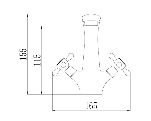 Смеситель для раковины Fmark FM1027 цвет Хром