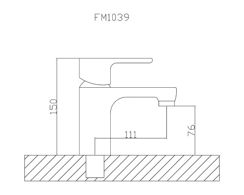 Смеситель для раковины Fmark FM1039 цвет Хром