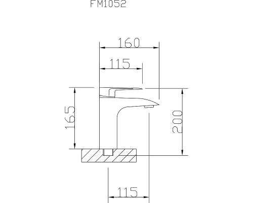 Смеситель для раковины Fmark FM1052 цвет Хром