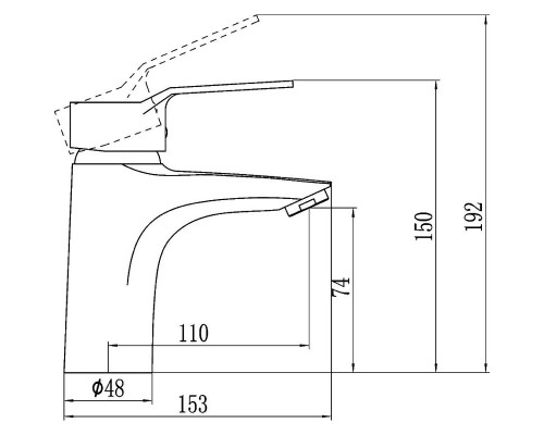 Смеситель для раковины Fmark FM1063 цвет Хром