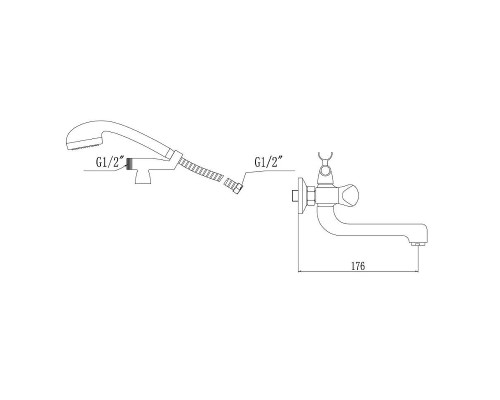 Смеситель для ванны Fmark FM2138 цвет Хром