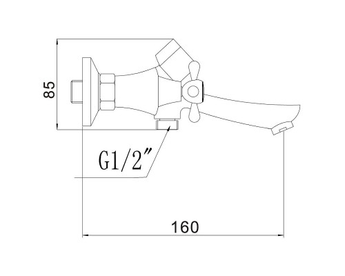 Смеситель для ванны Fmark FM2227 цвет Хром