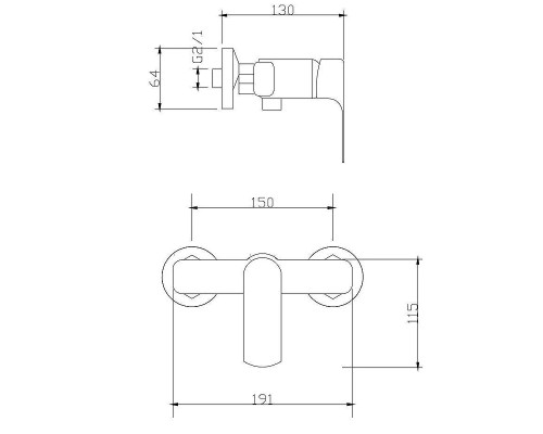 Смеситель для душа Fmark FM3039 цвет Хром