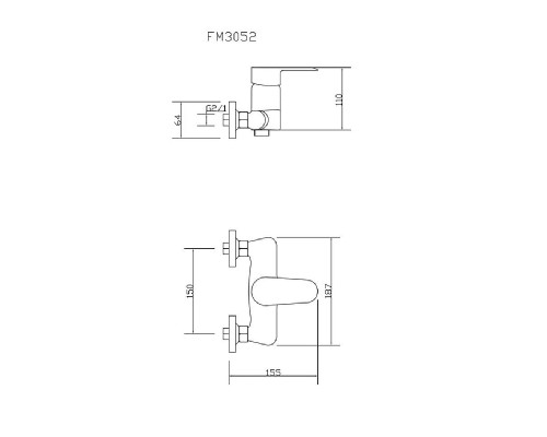 Смеситель для ванны Fmark FM3052 универсальный цвет Хром